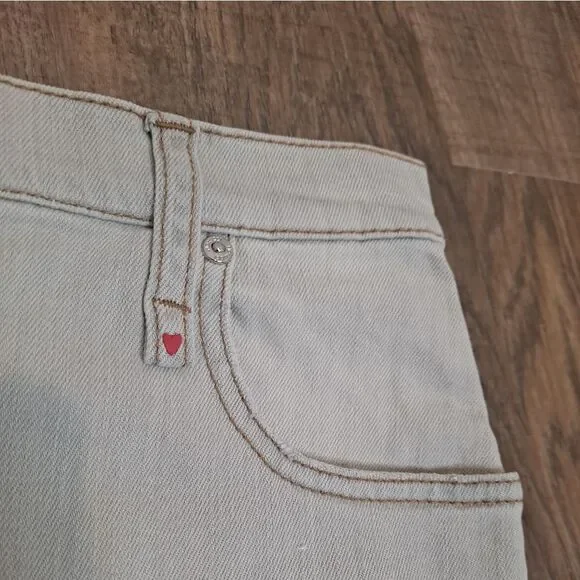 Fiorucci Lightweight Light Gray Wash Denim Pencil Skirt Size 40 Italian/ 6 US - Picture 3 of 12